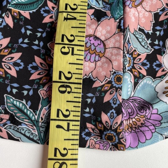 Roz & Ali Swing Tunic Top Womens 2X Colorful Floral V Neck Stretch Whimsical - Picture 11 of 11